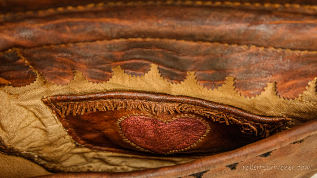 heart inside pouch